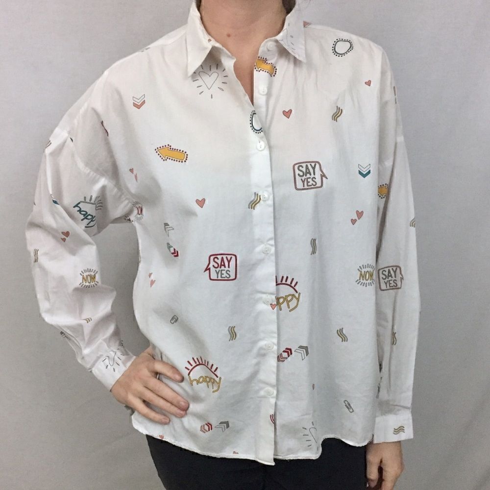 Zara basics women’s oversized button up shirt - Picture 5 of 13